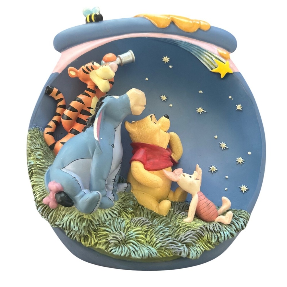 Bradford Disney Pooh Tiger Collector Plate Blue Friendship Star Shine Brighter